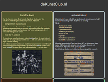 Tablet Screenshot of dekunstclub.nl